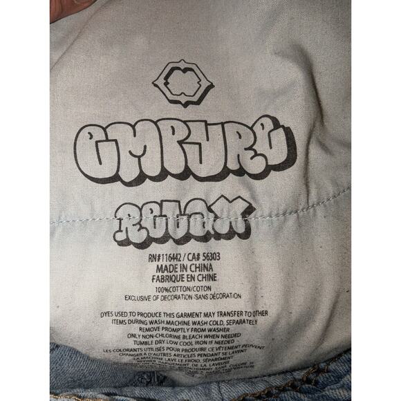 Empyre Pants Mens 30x24 Blue Patchwork Relax Straight Skate Y2K Jeans Bottoms - Picture 15 of 15